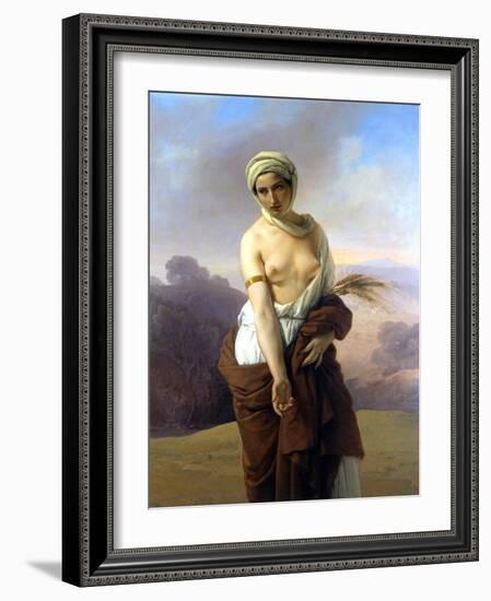 Ruth. Painting by Francesco Hayez. 1853. Musei Civici, Bologna.-Francesco Hayez-Framed Giclee Print