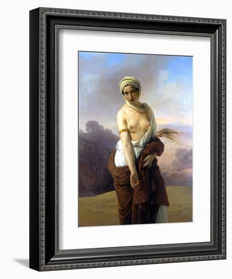 Ruth. Painting by Francesco Hayez. 1853. Musei Civici, Bologna.-Francesco Hayez-Framed Giclee Print