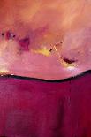 Red Sky Pointillism Landscape-Ruth Palmer-Art Print