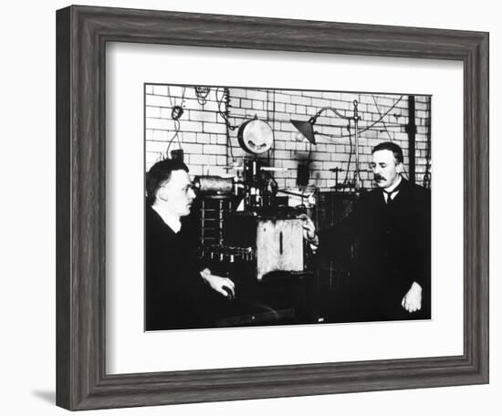 Rutherford And Geiger In Laboratory-Peter Fowler-Framed Photographic Print