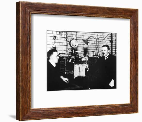 Rutherford And Geiger In Laboratory-Peter Fowler-Framed Photographic Print