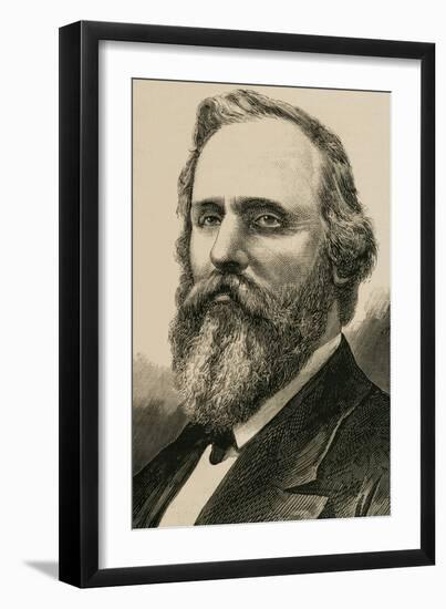 Rutherford B. Hayes (1822-1893). Engraving-null-Framed Giclee Print