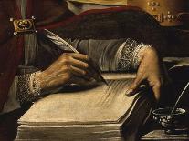 Writing Hand, from Saint Ambrose, 339-397 Ad Bishop and Doctor of the Church (Detail)-Rutilio Manetti-Giclee Print