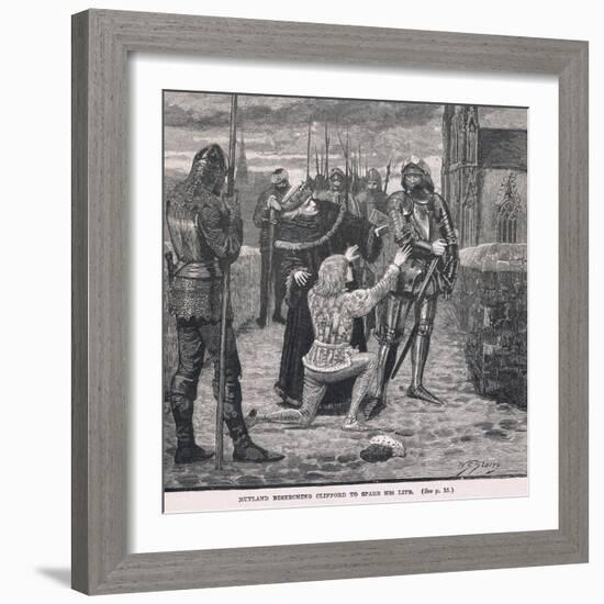 Rutland Beseeching Clifford to Spare His Life 1460-W.S. Stacey-Framed Giclee Print