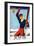 Rutland, Vermont - Flexible Flyer Pin-Up Skiing Girl Promotional Poster-Lantern Press-Framed Premium Giclee Print