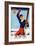 Rutland, Vermont - Flexible Flyer Pin-Up Skiing Girl Promotional Poster-Lantern Press-Framed Art Print