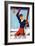 Rutland, Vermont - Flexible Flyer Pin-Up Skiing Girl Promotional Poster-Lantern Press-Framed Art Print