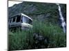 RV and Bridal Veil Falls in Keystone Canyon, Valdez, Alaska, USA-Paul Souders-Mounted Photographic Print