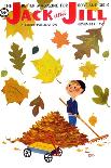 Raking Leaves - Jack and Jill, November 1957-RVS-Framed Premier Image Canvas