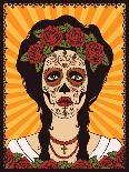Frame with Mexican Skull Girl-rvvlada-Art Print
