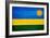 Rwanda Flag Design with Wood Patterning - Flags of the World Series-Philippe Hugonnard-Framed Art Print