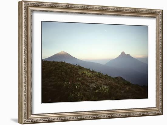 Rwanda Virunga Volcanoes, Karisimbi and Mikeno-Adrian Warren-Framed Photographic Print