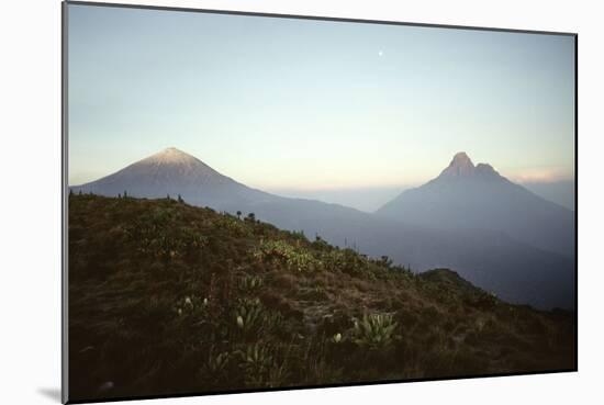 Rwanda Virunga Volcanoes, Karisimbi and Mikeno-Adrian Warren-Mounted Photographic Print