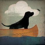 Black Dog Canoe-Ryan Fowler-Art Print