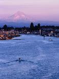 Mt. Hood and Columbia River from Jantzen Beach, Portland, USA-Ryan Fox-Framed Premier Image Canvas