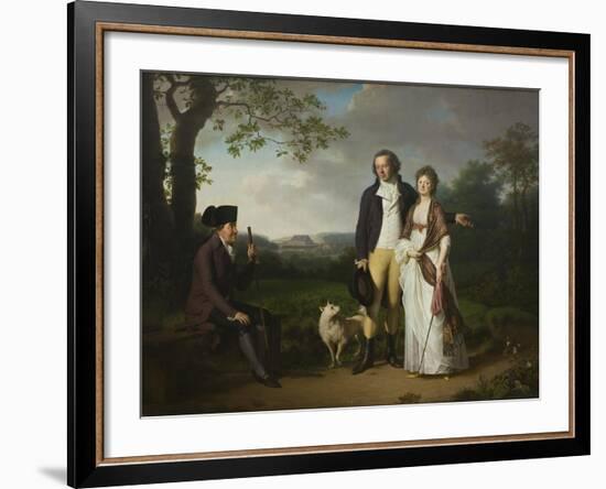 Ryberg with his Son Johan Christian and his Daughter-in-Law Engelke, née Falbe, 1797-Jens Juel-Framed Giclee Print