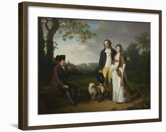 Ryberg with his Son Johan Christian and his Daughter-in-Law Engelke, née Falbe, 1797-Jens Juel-Framed Giclee Print