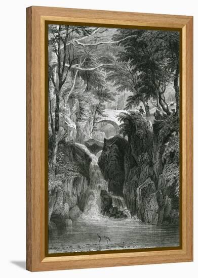 Rydal Falls, Lake District-G Pickering-Framed Stretched Canvas