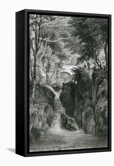 Rydal Falls, Lake District-G Pickering-Framed Stretched Canvas