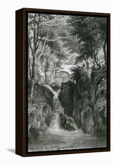 Rydal Falls, Lake District-G Pickering-Framed Stretched Canvas