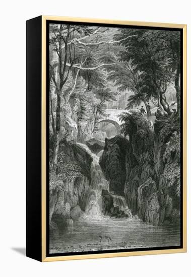 Rydal Falls, Lake District-G Pickering-Framed Stretched Canvas