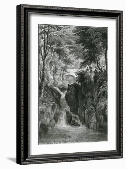 Rydal Falls, Lake District-G Pickering-Framed Art Print