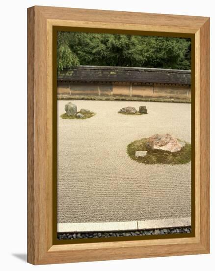 Ryoanji Temple Rock Garden, Ryoan-Ji, Unesco World Heritage Site, Kyoto City, Honshu, Japan-Christian Kober-Framed Premier Image Canvas