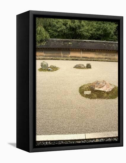 Ryoanji Temple Rock Garden, Ryoan-Ji, Unesco World Heritage Site, Kyoto City, Honshu, Japan-Christian Kober-Framed Premier Image Canvas