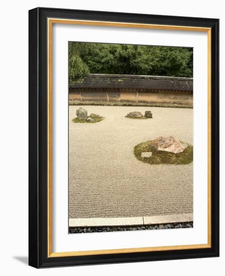 Ryoanji Temple Rock Garden, Ryoan-Ji, Unesco World Heritage Site, Kyoto City, Honshu, Japan-Christian Kober-Framed Photographic Print