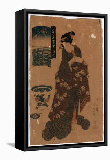 Ryogoku No Hanabi-Utagawa Toyokuni-Framed Premier Image Canvas