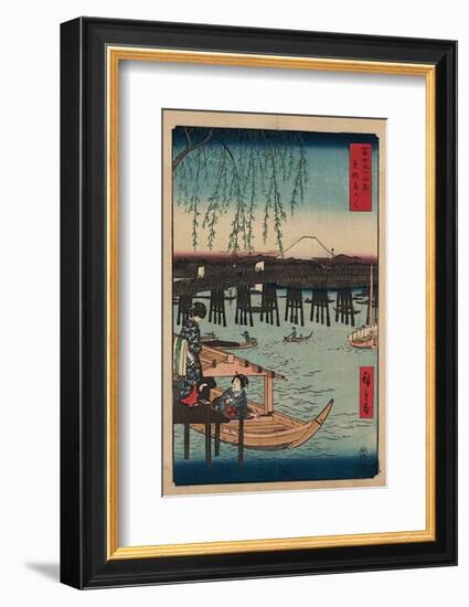 Ryogoku-Ando Hiroshige-Framed Art Print