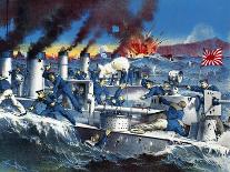 Destruction Of The Russian Destroyers-Ryozo Tanaka-Stretched Canvas