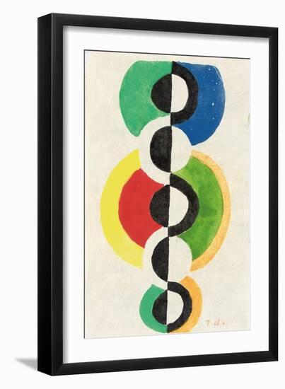 Rythme, C.1932 (Gouache, W/C & Brush & Ink on Japon Nacré Paper)-Robert Delaunay-Framed Giclee Print
