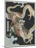 Ryu Ho Killing a White Snake, 1800-1850-Toyota Hokkei-Mounted Giclee Print