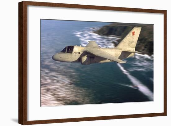 S-3 Viking Flying over San Diego, California-Stocktrek Images-Framed Photographic Print