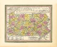 A New Map of Pennsylvania, 1850-S^A^ Mitchell-Premium Giclee Print