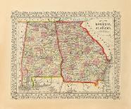 A New Map of South Carolina, 1850-S^A^ Mitchell-Premium Giclee Print