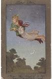 Peter Pan and Wendy Sit in a Treetop in Never-Never Land-S. Barham-Framed Premier Image Canvas