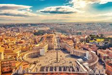 Saint Peter's Square in Vatican and Aerial View of Rome-S Borisov-Photographic Print
