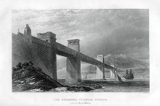 The Britannia Tubular Bridge over the Menai Straits, Wales, 1886-S Bradshaw-Giclee Print