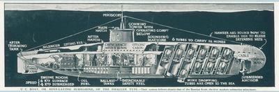 The U-30 Class of Untersee- Boot the Type Most Generally Used for Attacks on Shipping-S. Clatworthy-Mounted Art Print