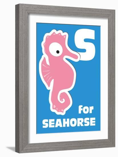 S For The Seahorse, An Animal Alphabet For The Kids-Elizabeta Lexa-Framed Art Print