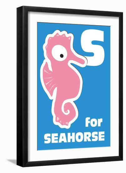 S For The Seahorse, An Animal Alphabet For The Kids-Elizabeta Lexa-Framed Art Print