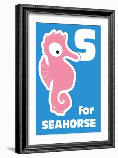 S For The Seahorse, An Animal Alphabet For The Kids-Elizabeta Lexa-Framed Art Print