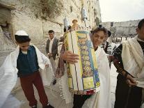 Jewish Bar Mitzvah Ceremony at the Western Wall (Wailing Wall), Jerusalem, Israel, Middle East-S Friberg-Framed Photographic Print