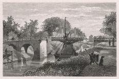 Swing Bridge on the Sodertelge Canal Sweden-S. Hallbeck-Art Print