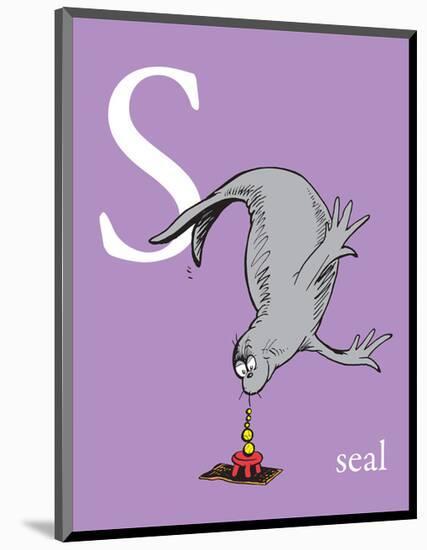 S is for Seal (purple)-Theodor (Dr. Seuss) Geisel-Mounted Art Print