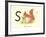 S is for Squirrel-null-Framed Art Print