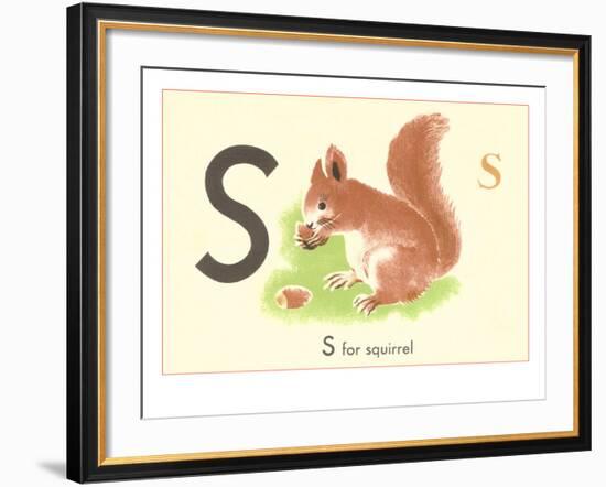 S is for Squirrel-null-Framed Art Print