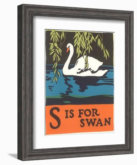 S is for Swan--Framed Art Print